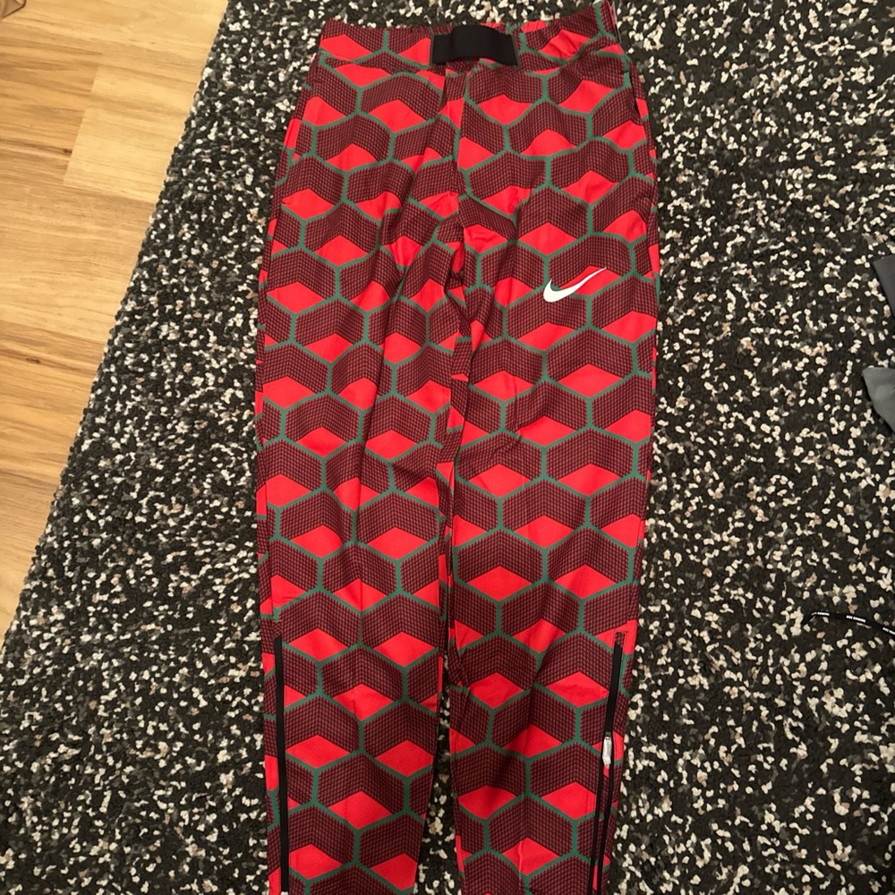 Nike Red and Green Patterned Pants